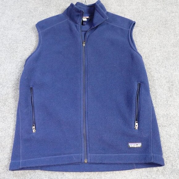 Patagonia Synchilla Vest Large Blue Full Zip - Picture 1 of 7
